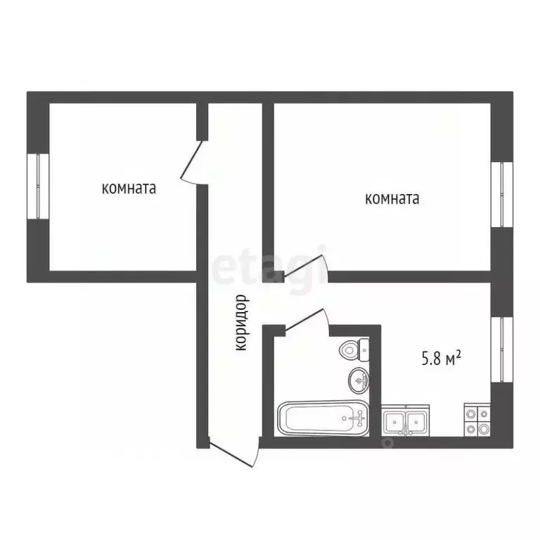 2-к кв. Крым, Ялта ул. Московская, 39 (48.3 м) - Фото 1