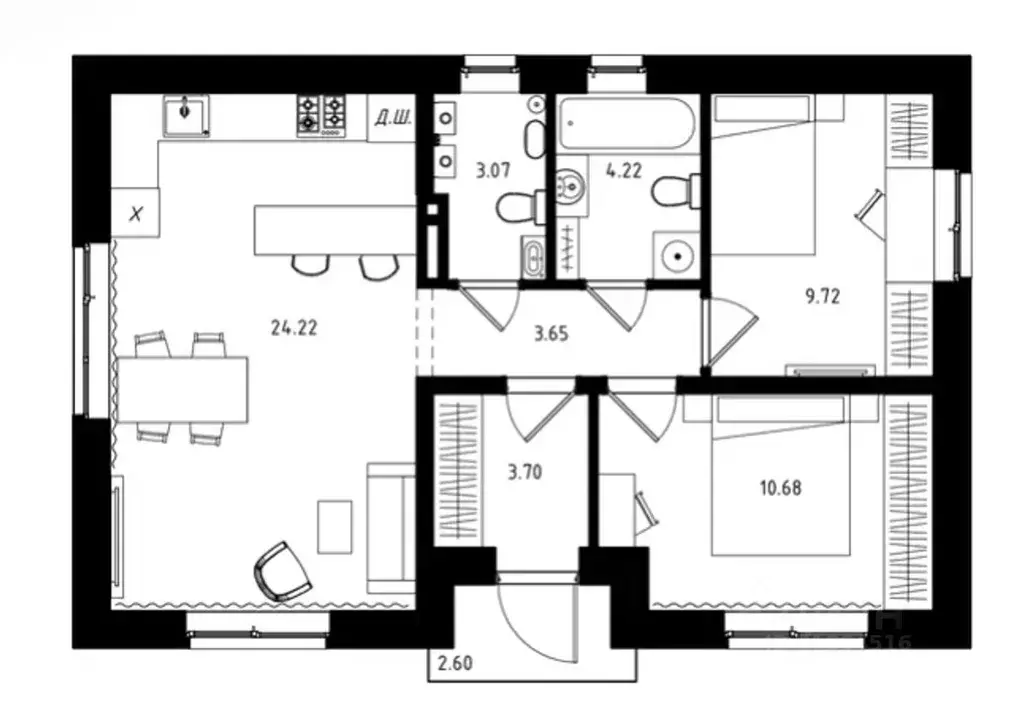 Дом в Тюменская область, Тюмень Тополя кп, ул. Ямская, 672 (85 м) - Фото 1