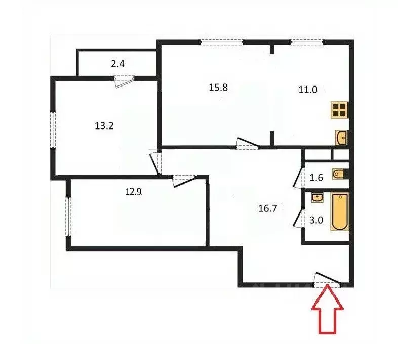3-к кв. Владимирская область, Владимир ул. Нижняя Дуброва, 11 (80.0 м) - Фото 1