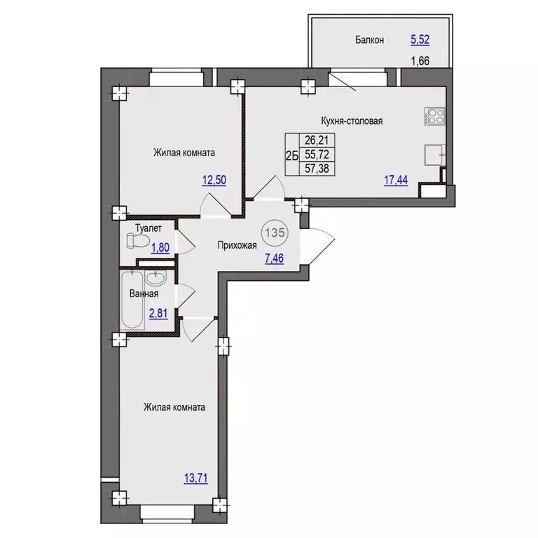 2-к кв. Псковская область, Псковский район, Завеличенская волость, д. ... - Фото 1