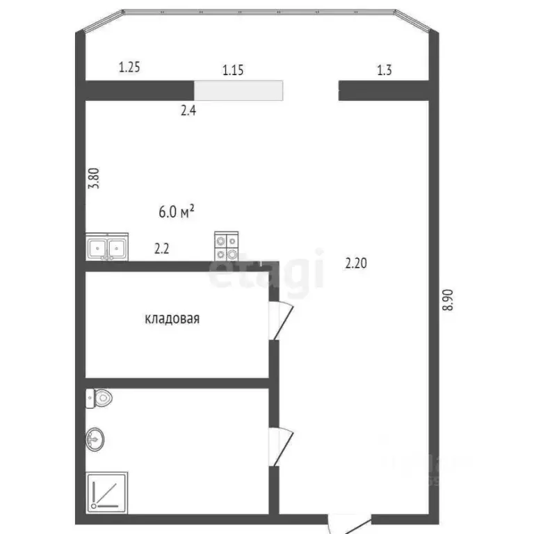 1-к кв. Московская область, Одинцово Северная ул., 5к4 (36.9 м) - Фото 1