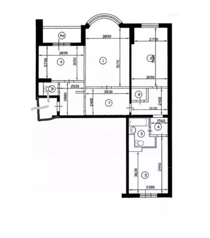 3-к кв. Москва Новочеремушкинская ул., 23К1 (92.6 м) - Фото 2
