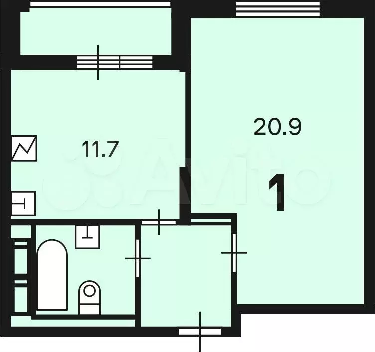 Аукцион: 1-к. квартира, 39,8 м, 16/17 эт. - Фото 1