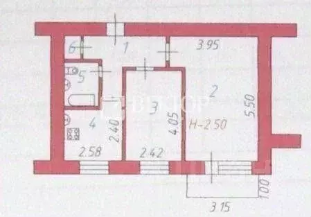 2-к кв. Ивановская область, Иваново ул. Володарского, 43 (43.0 м) - Фото 2