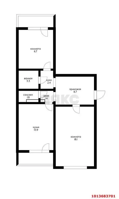 2-комнатная квартира: Краснодар, улица Карякина, 15 (61.1 м) - Фото 0