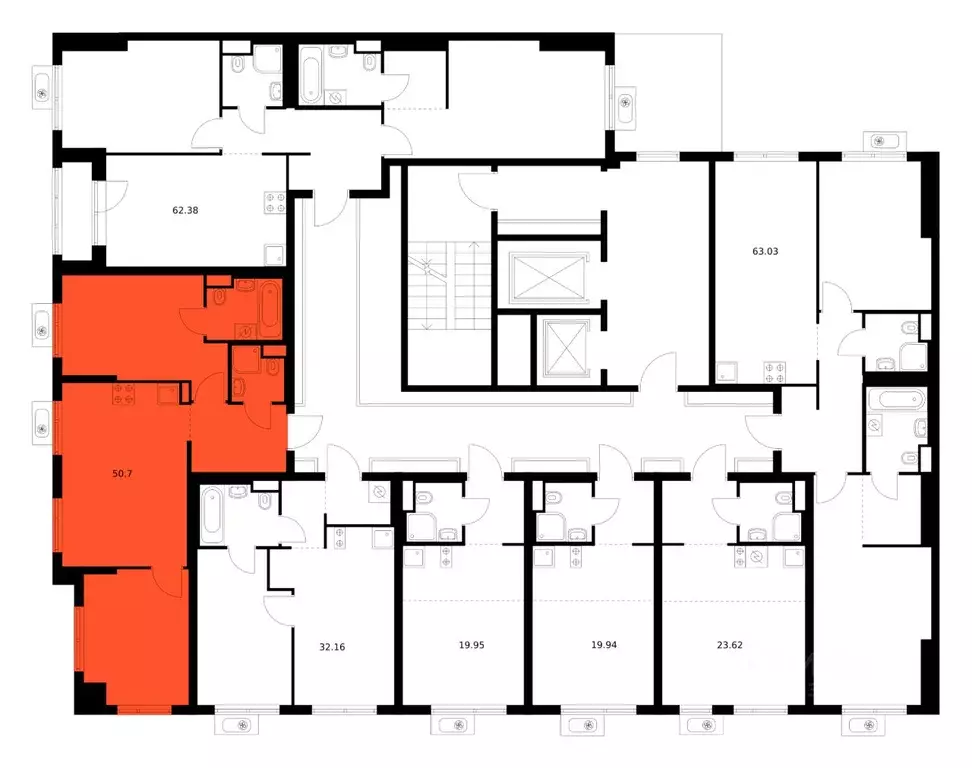 2-к кв. Ленинградская область, Всеволожский район, д. Новое Девяткино ... - Фото 2
