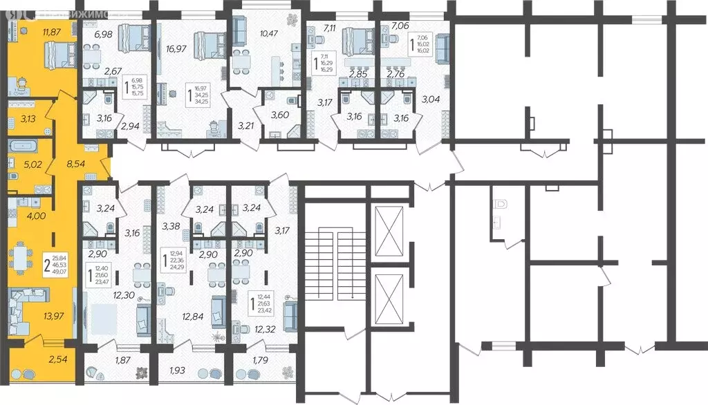 2-комнатная квартира: Сочи, микрорайон Бытха, Ясногорская улица, ... - Фото 1
