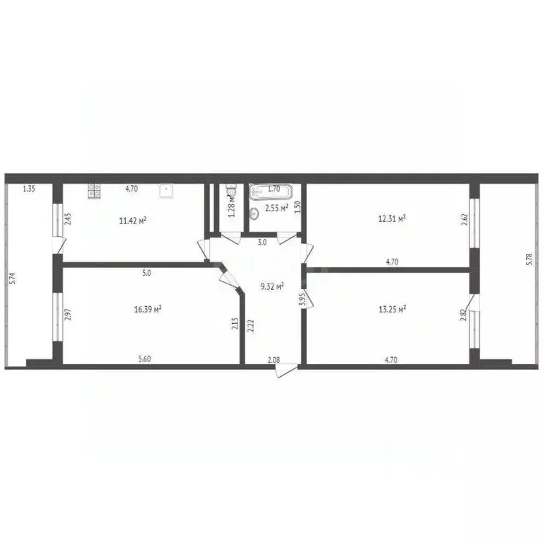 3-к кв. Ульяновская область, Ульяновск Самарская ул., 15 (75.9 м) - Фото 1