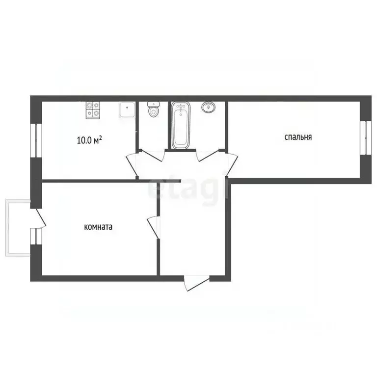 2-к кв. Московская область, Воскресенск Центральный мкр, ул. ... - Фото 2