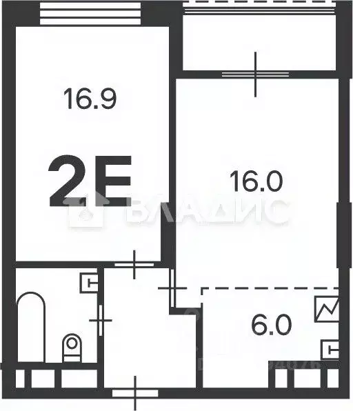 1-к кв. Москва Клинская ул., 2А (47.9 м) - Фото 2