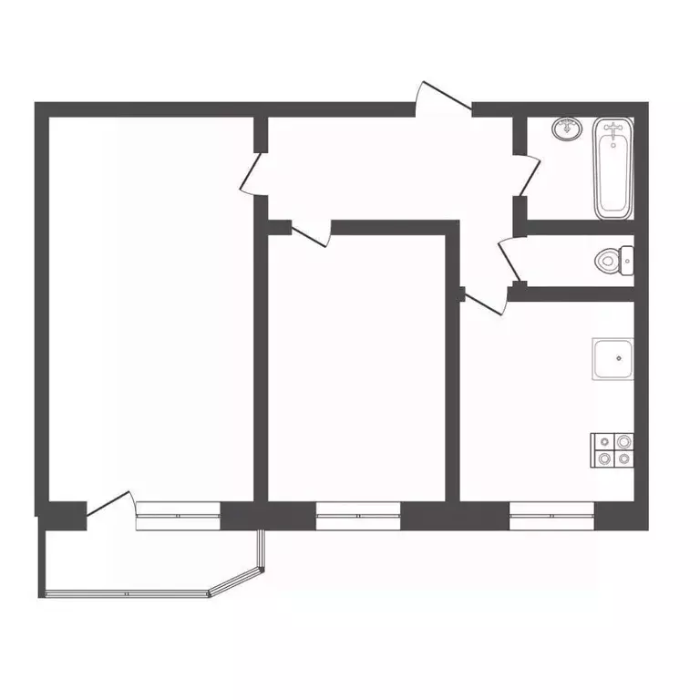 2-к кв. Тульская область, Богородицк Западный мкр, 13 (49.0 м) - Фото 1