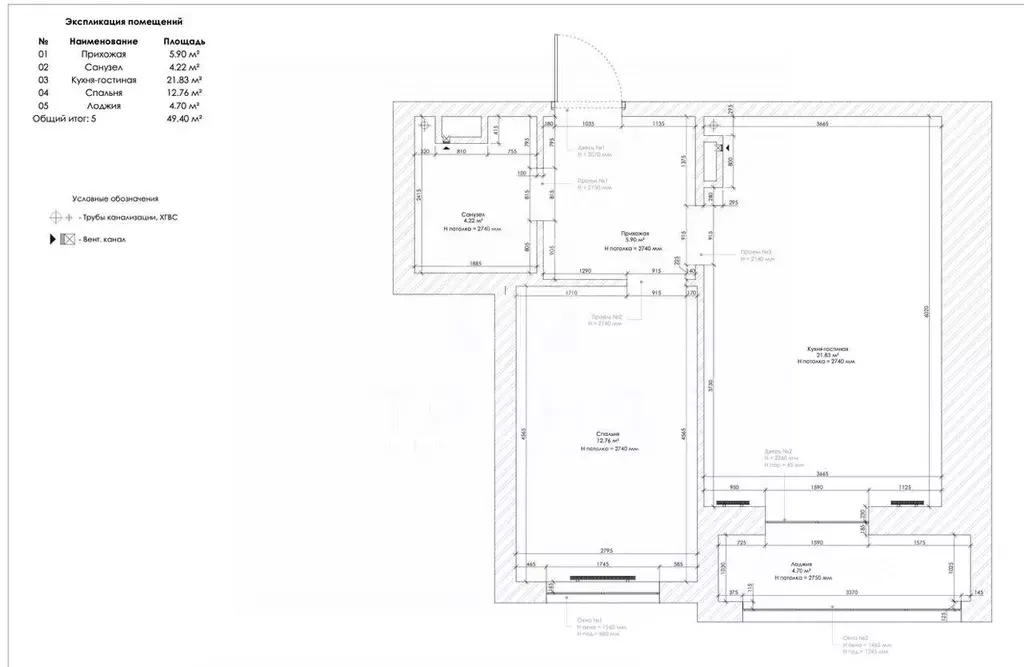 1-к кв. Санкт-Петербург просп. Авиаконструкторов, 54 (49.4 м) - Фото 2
