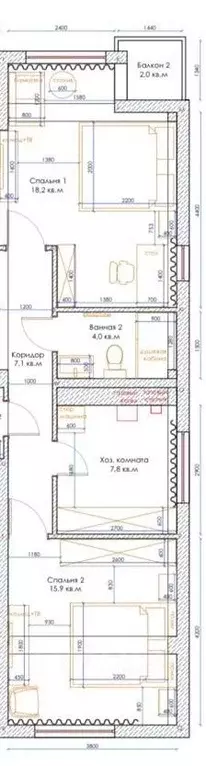 2-к кв. Краснодарский край, Сочи ул. Гастелло, 28к1 (56.1 м) - Фото 1