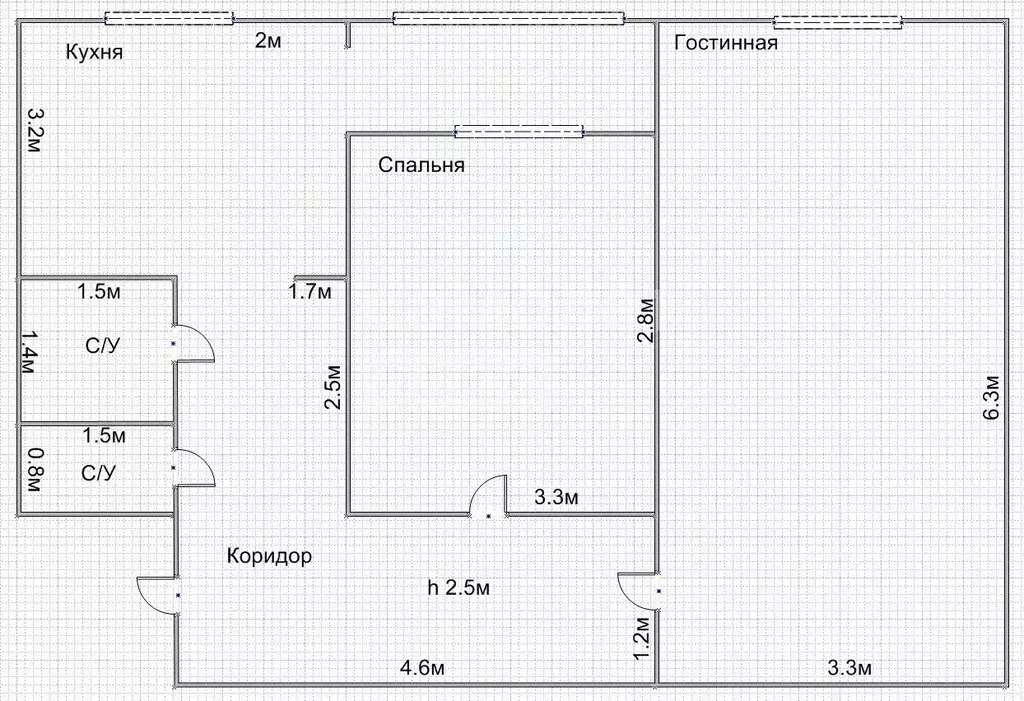 2-к кв. Дагестан, Дербент ул. Генерала Сеидова, 18 (52.0 м) - Фото 2