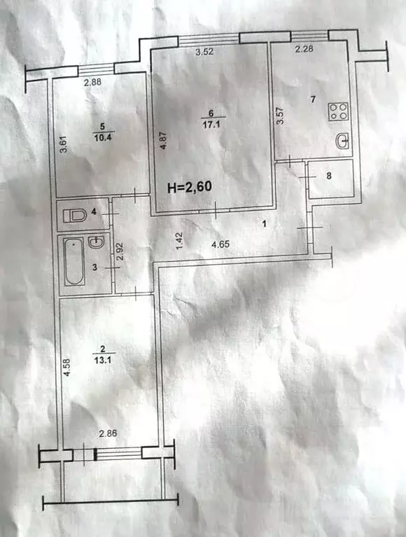 3-к. квартира, 68,7 м, 9/9 эт. - Фото 0