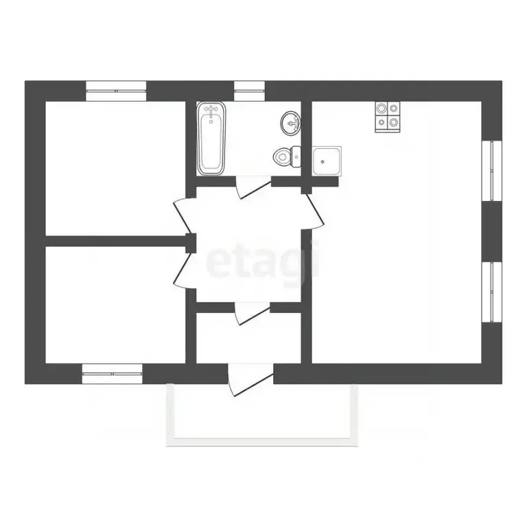 Дом в Амурская область, с. Ивановка ул. Строительная, 50 (66 м) - Фото 2