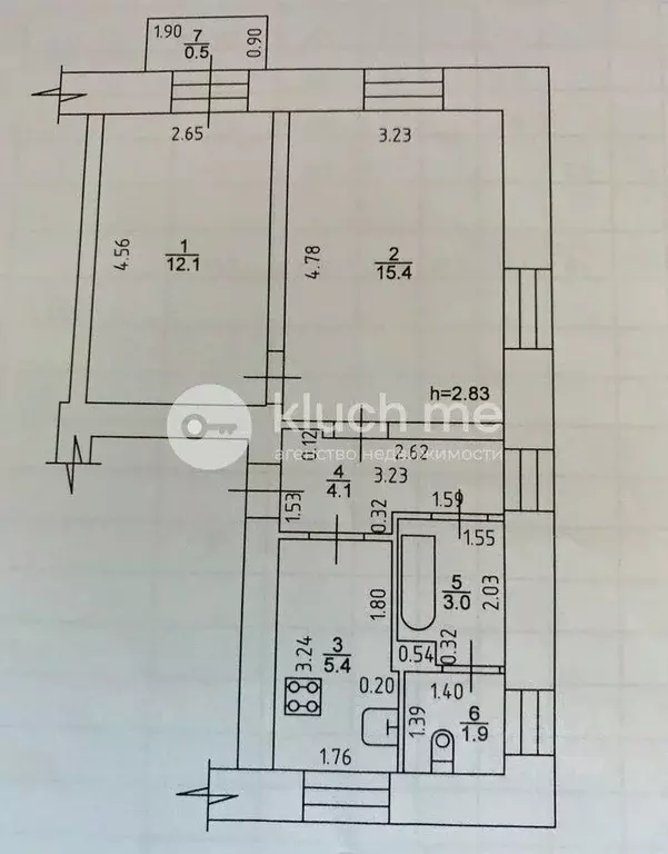 2-к кв. Татарстан, Казань ул. Авиахима, 53к2 (41.9 м) - Фото 2