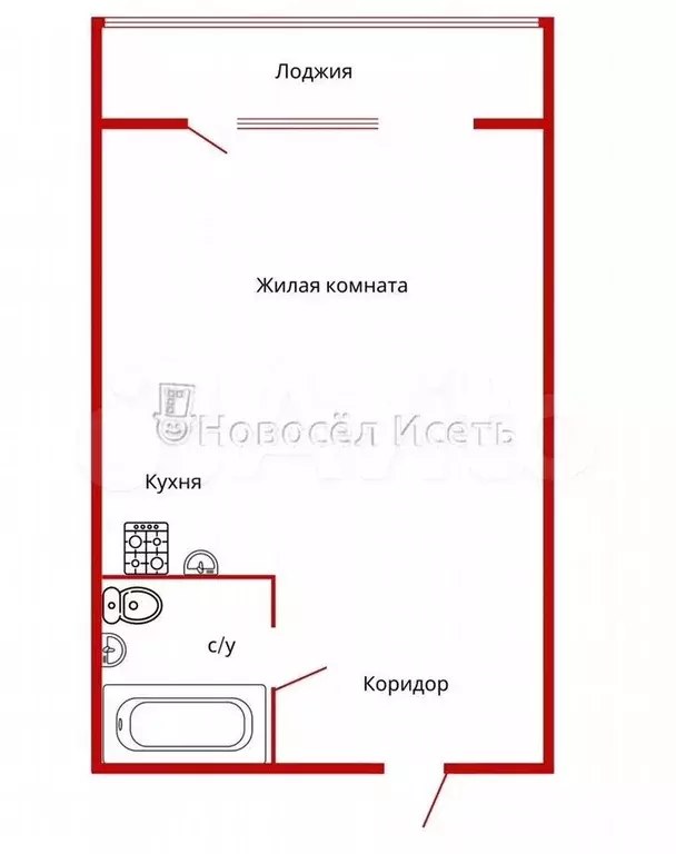 Квартира-студия, 18,8 м, 10/25 эт. - Фото 0