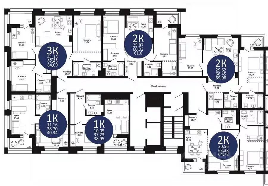3-к кв. Новосибирская область, Новосибирск 1-й на Рябиновой жилой ... - Фото 1