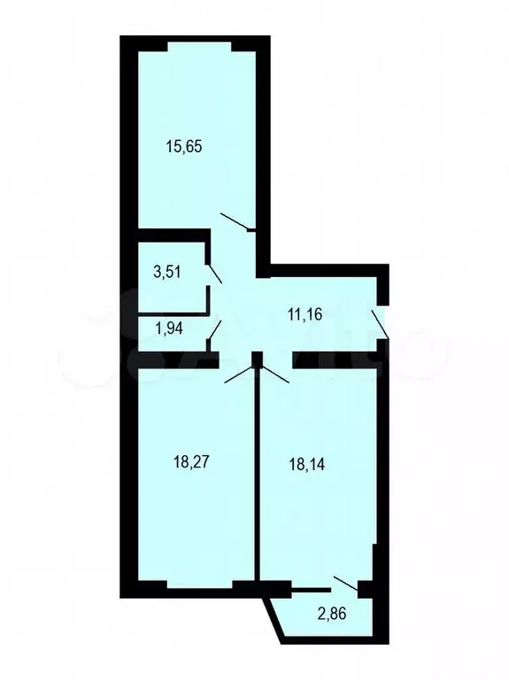 2-к. квартира, 70 м, 2/3 эт. - Фото 0