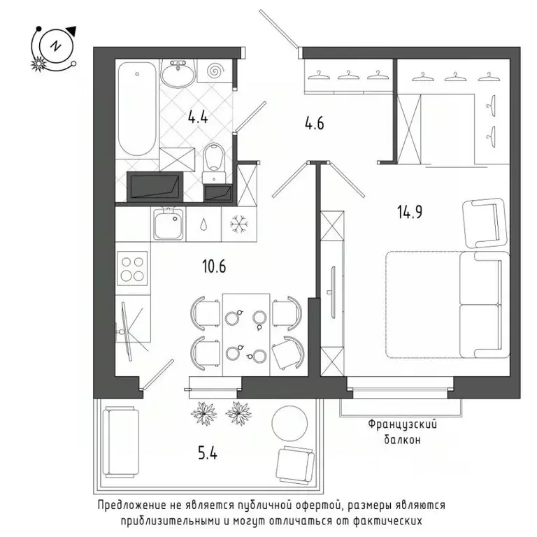 1-к кв. Санкт-Петербург Черниговская ул., 11к1 (36.4 м) - Фото 0