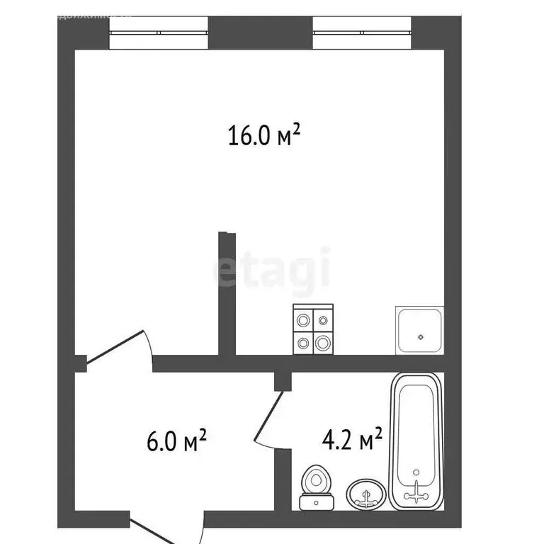 Квартира-студия: Архангельск, посёлок Цигломень, Цигломенская улица, ... - Фото 1