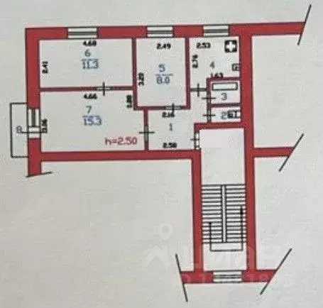 3-к кв. Пензенская область, Пенза ул. Карла Маркса, 6 (50.6 м) - Фото 2