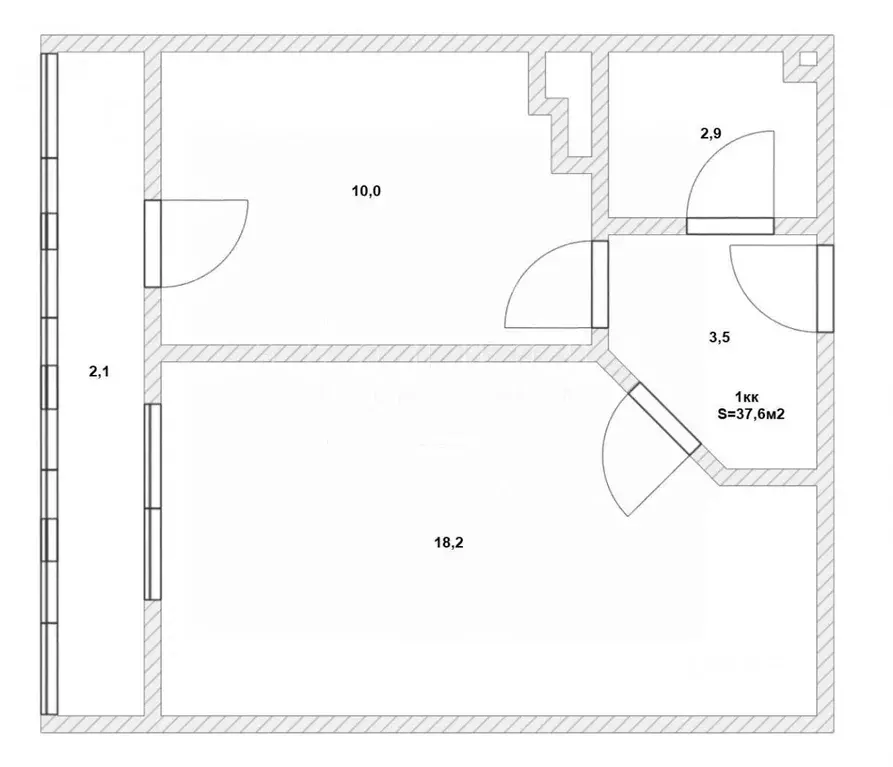 1-к кв. Калининградская область, Калининград ул. Нансена, 13 (37.6 м) - Фото 1