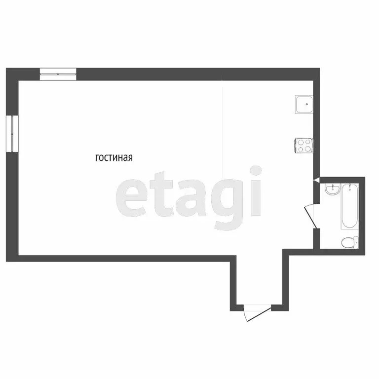 Квартира-студия: Сочи, Полтавская улица, 54 (30.4 м) - Фото 0