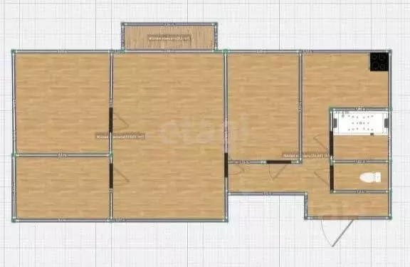 4-к кв. Липецкая область, Липецк ул. Жуковского, 10 (61.5 м) - Фото 2