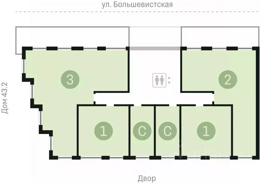 3-к кв. Новосибирская область, Новосибирск Большевистская ул., 88 ... - Фото 1