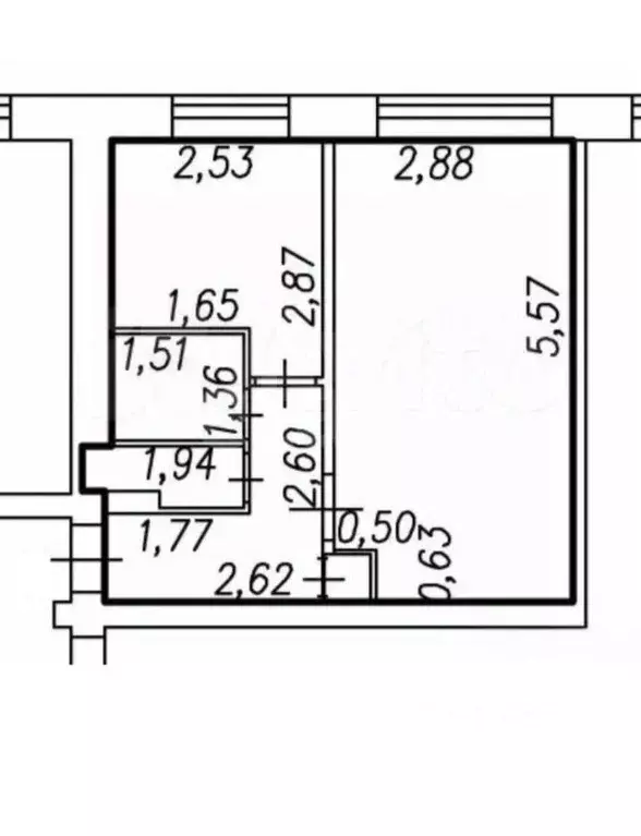 1-к кв. Кемеровская область, Новокузнецк ул. Сеченова, 24 (30.0 м) - Фото 2