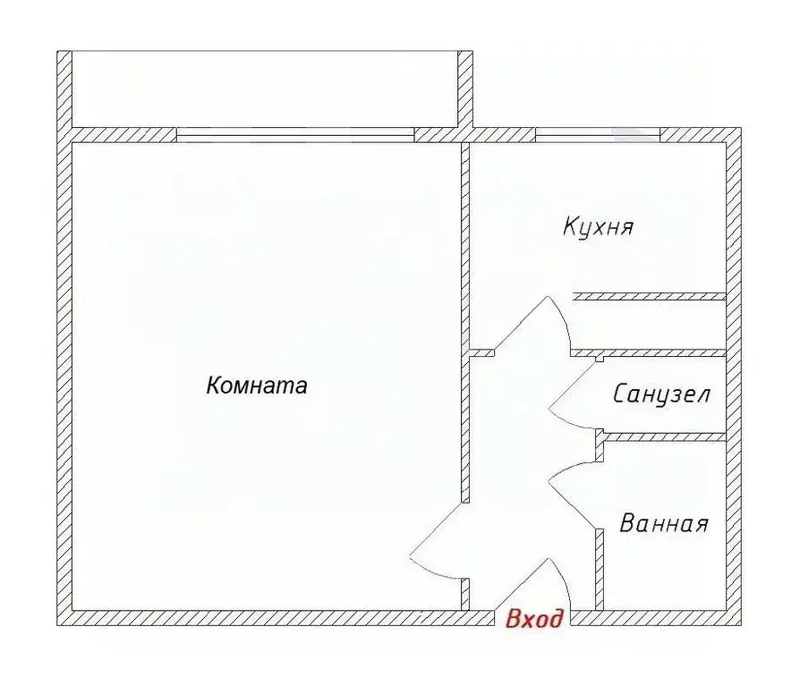 1-к кв. Челябинская область, Челябинск Красноармейская ул., 109 (33.7 ... - Фото 1