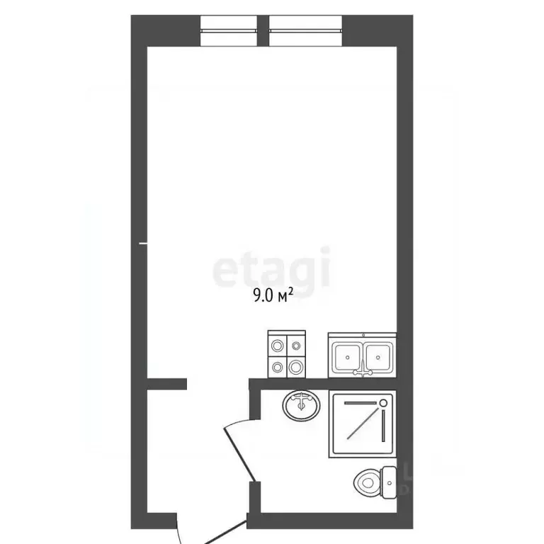 Студия Москва 2-й Нагатинский проезд, 6к1 (21.1 м) - Фото 2