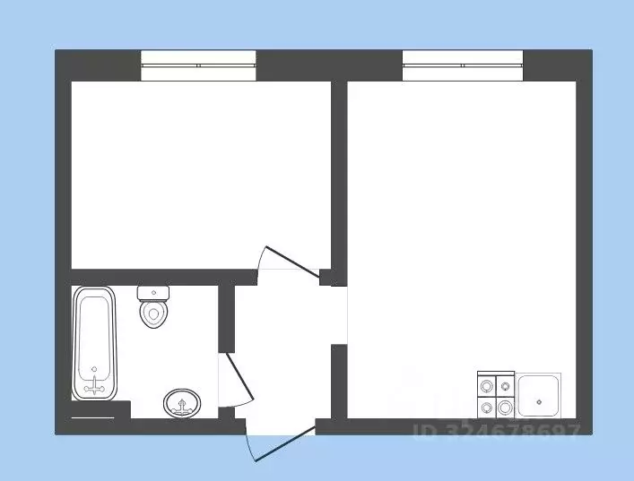 1-к кв. Тюменская область, Тюмень Олимпийская ул., 30 (33.9 м) - Фото 2
