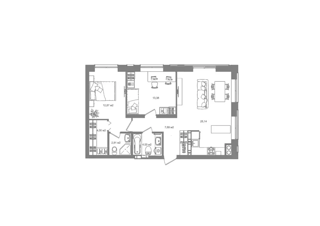 Продаётся 2-к квартира, 69.4 м - Фото 0