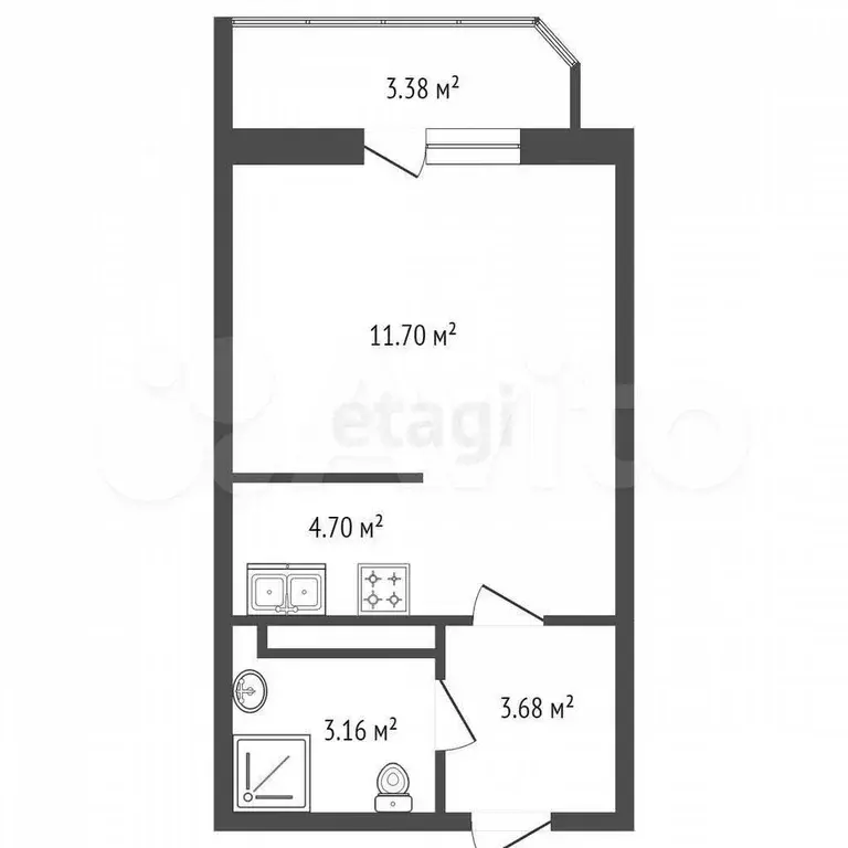 Квартира-студия, 21 м, 17/25 эт. - Фото 0