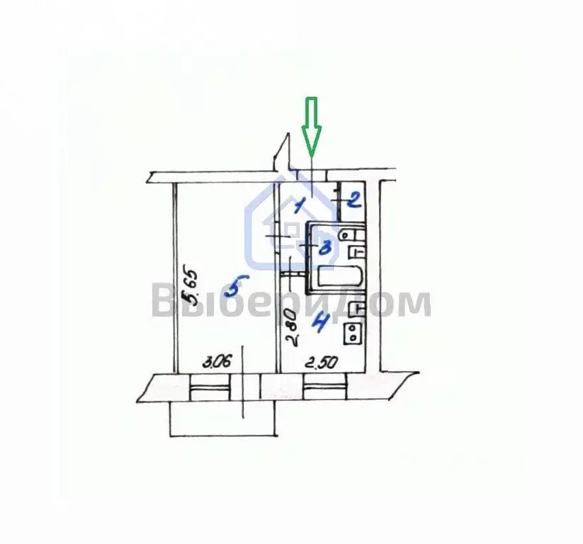 1-к кв. Ивановская область, Иваново ул. Поэта Ноздрина, 32 (33.0 м) - Фото 2
