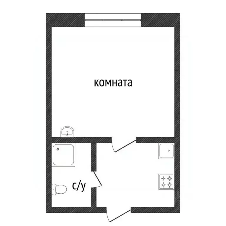 Студия Курганская область, Курган ул. Некрасова, 31 (18.3 м) - Фото 2
