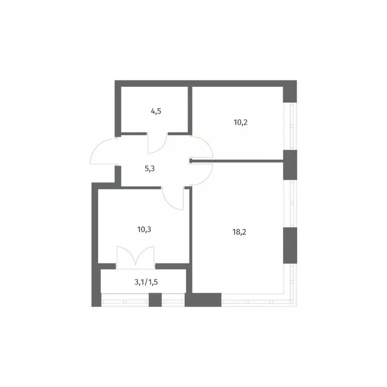 2-к кв. Ленинградская область, Ломоносовский район, Аннинское ... - Фото 1