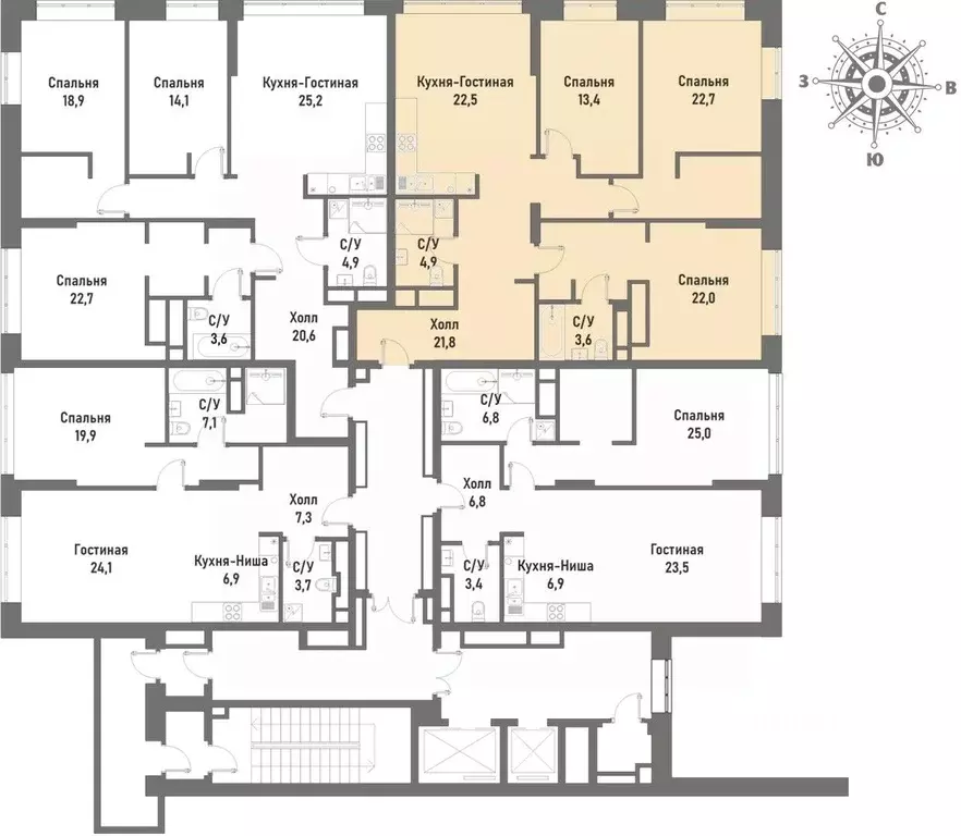4-к кв. Москва Рубцовско-Дворцовая ул., 4 (106.7 м) - Фото 2