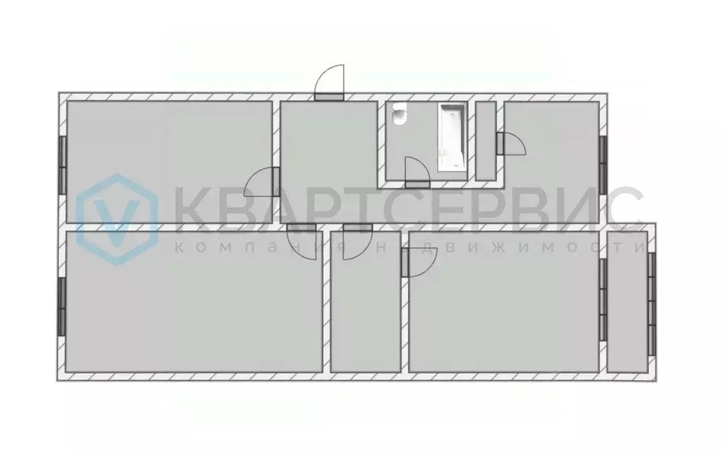 3-к кв. Омская область, Омск Краснознаменная ул., 21В (62.0 м) - Фото 1