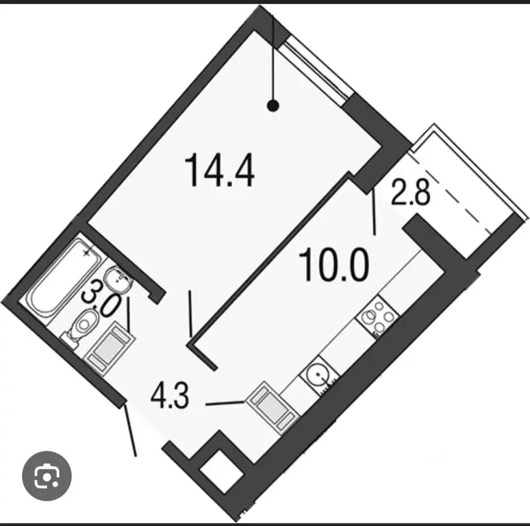 1-к кв. Санкт-Петербург Комендантский просп., 63 (31.8 м) - Фото 2