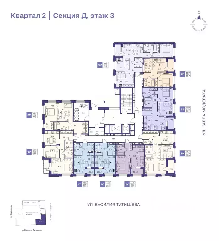 Студия Пермский край, Пермь ул. Карла Модераха, 7 (28.6 м) - Фото 1