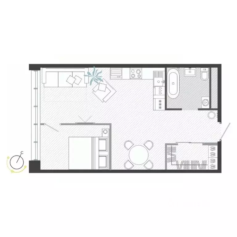 2-к кв. Приморский край, Владивосток ул. Нейбута (47.39 м) - Фото 0