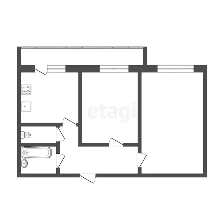 2-к кв. Смоленская область, Смоленск Автозаводская ул., 27а (49.9 м) - Фото 0