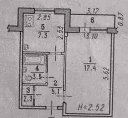 Продаётся 1-к квартира, 35.6 м - Фото 1
