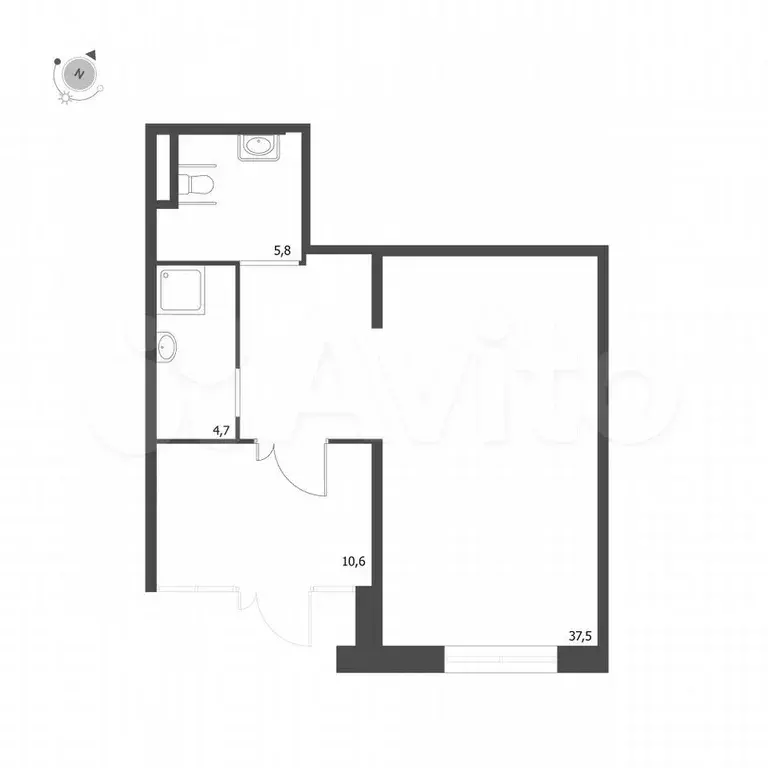 Продам помещение свободного назначения, 58.6 м - Фото 0