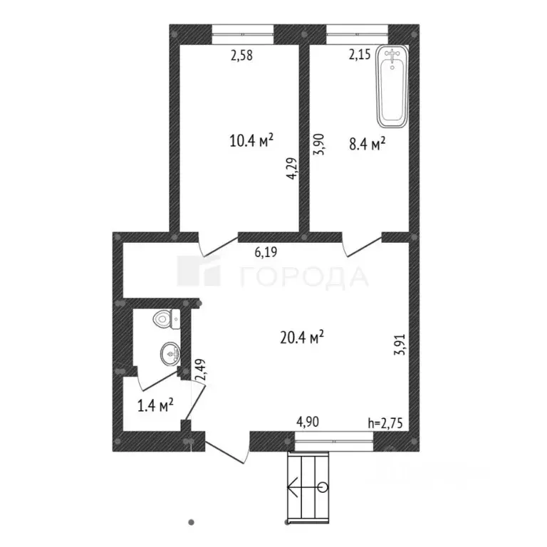 Офис в Кемеровская область, Новокузнецк ул. Энтузиастов, 65 (47 м) - Фото 2