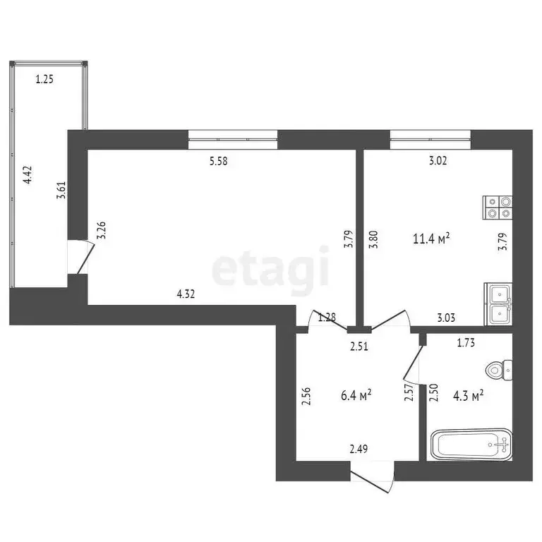 1-комнатная квартира: Саранск, проспект Российской Армии, 16 (41.1 м) - Фото 1